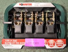 Roadster 15ft Ratchet Tie Down Set.