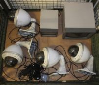 4 Large Outdoor Security Cameras & 2 Monitors