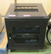 Sound System in Portable Rack inc Cloud CX-A6 Six Channel Power Amplifier.