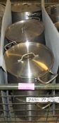 6x Stainless Cooking Pots