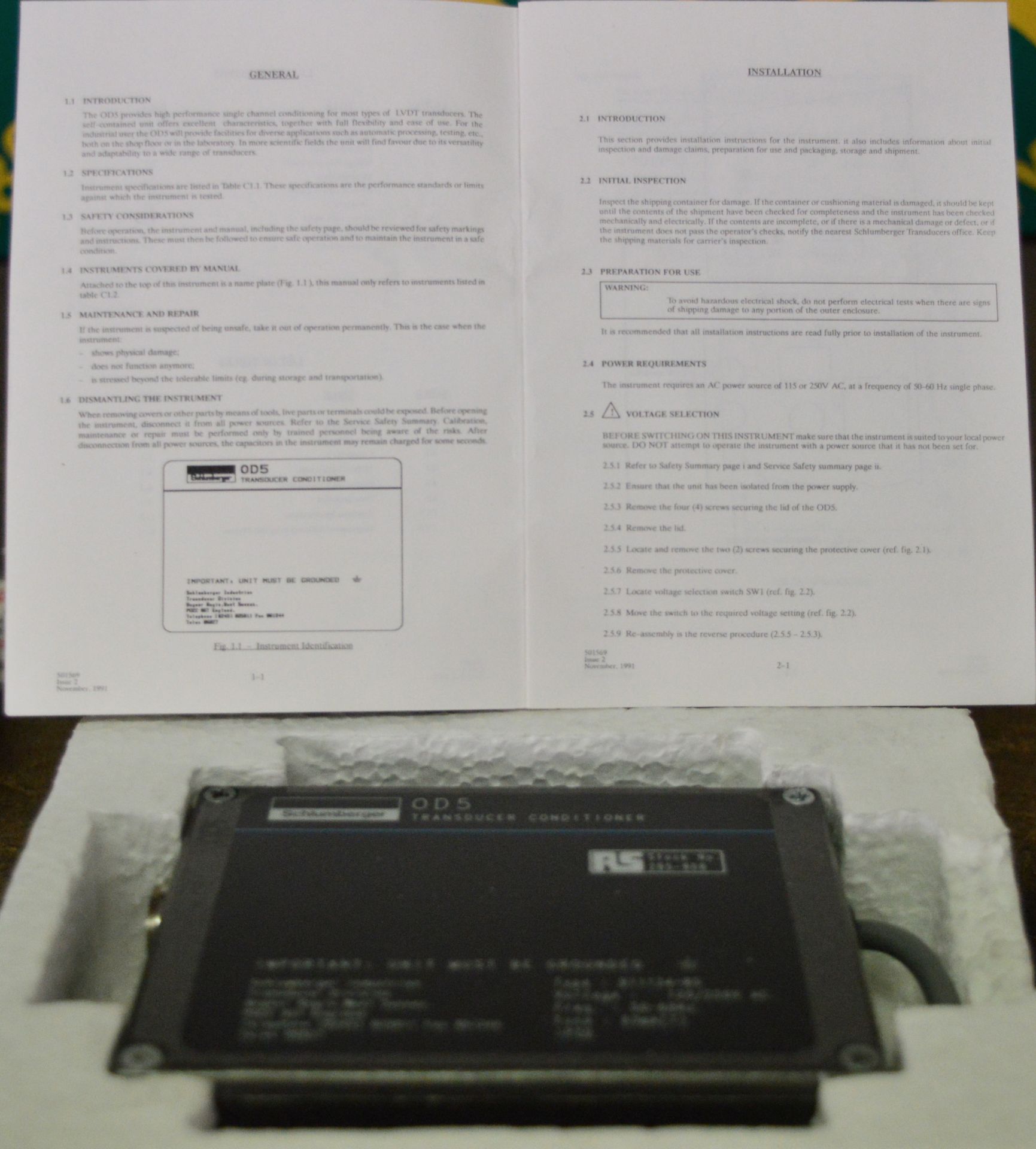 Schlumberger OD5 Transducer Conditioner.