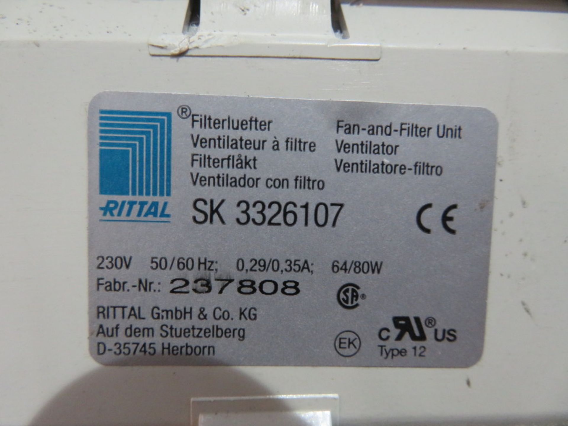 3 X RITTAL SK 3326107 FAN AND FILTER UNITS; 230V - Image 3 of 3