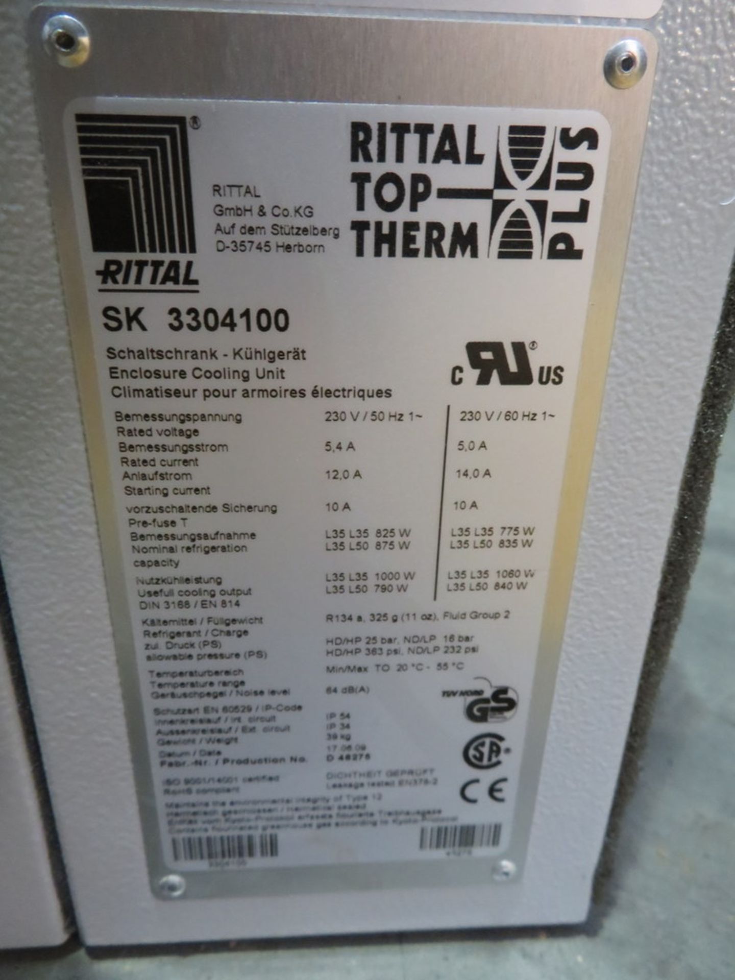 RITTAL TOP THERM ENCLOSURE COOLING UNIT - Image 2 of 3