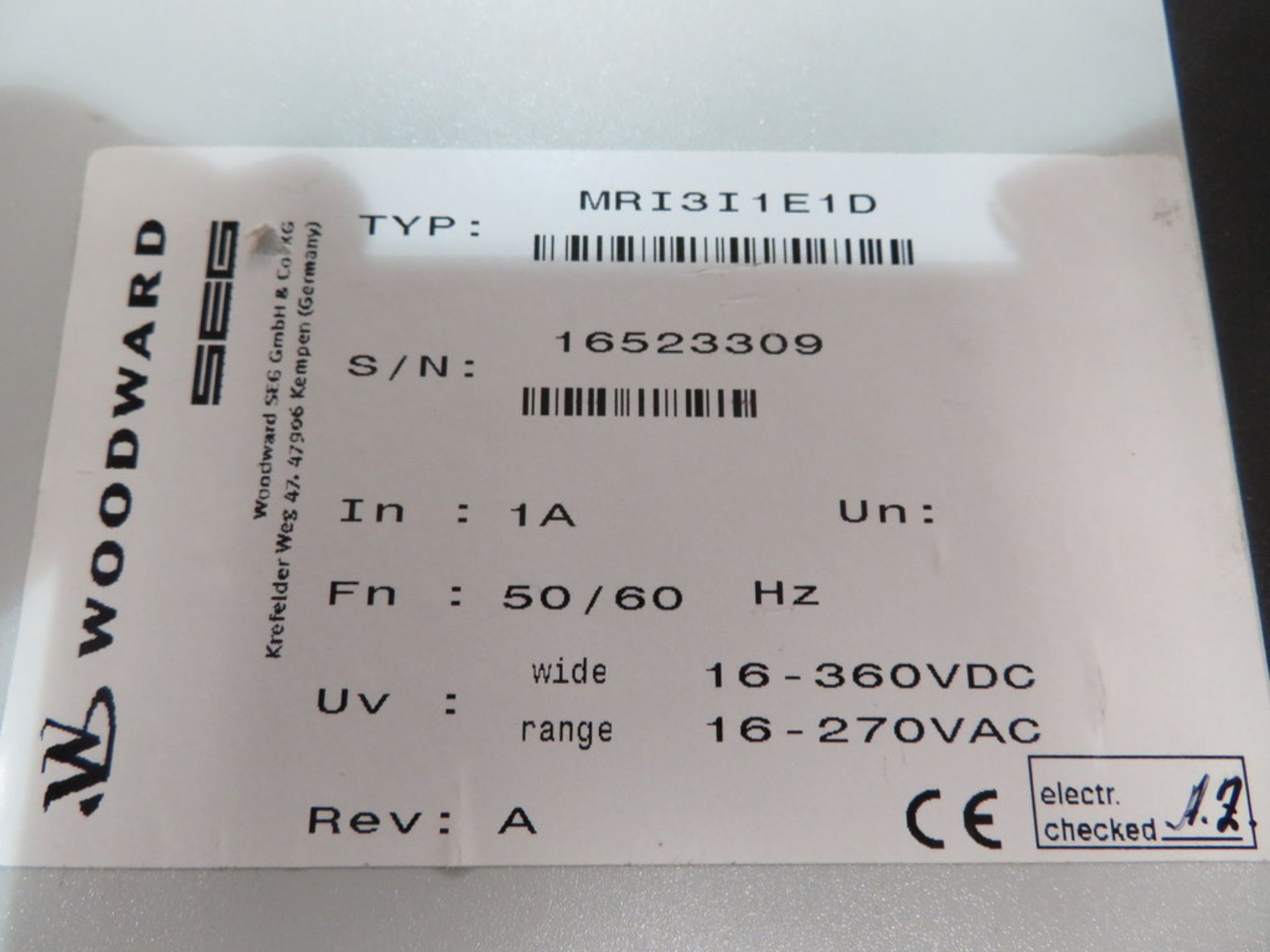 8 X WOODWARD SEG TYPE MR13-IE MULTIFUNCTION RELAYS - Image 4 of 4