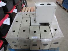 15 X FIREGLASS JUNCTION BOXES; 330 X 200 X 430MM