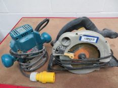 JEWSON 110V CIRCULAR SAW AND PLUNGE ROUTER