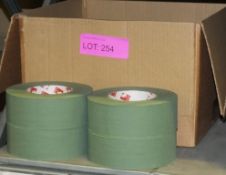 Scapa Cloth Adhesive Tape - Olive Green - 50mm - 50M per roll - 16 Rolls Per Box - 2 boxes