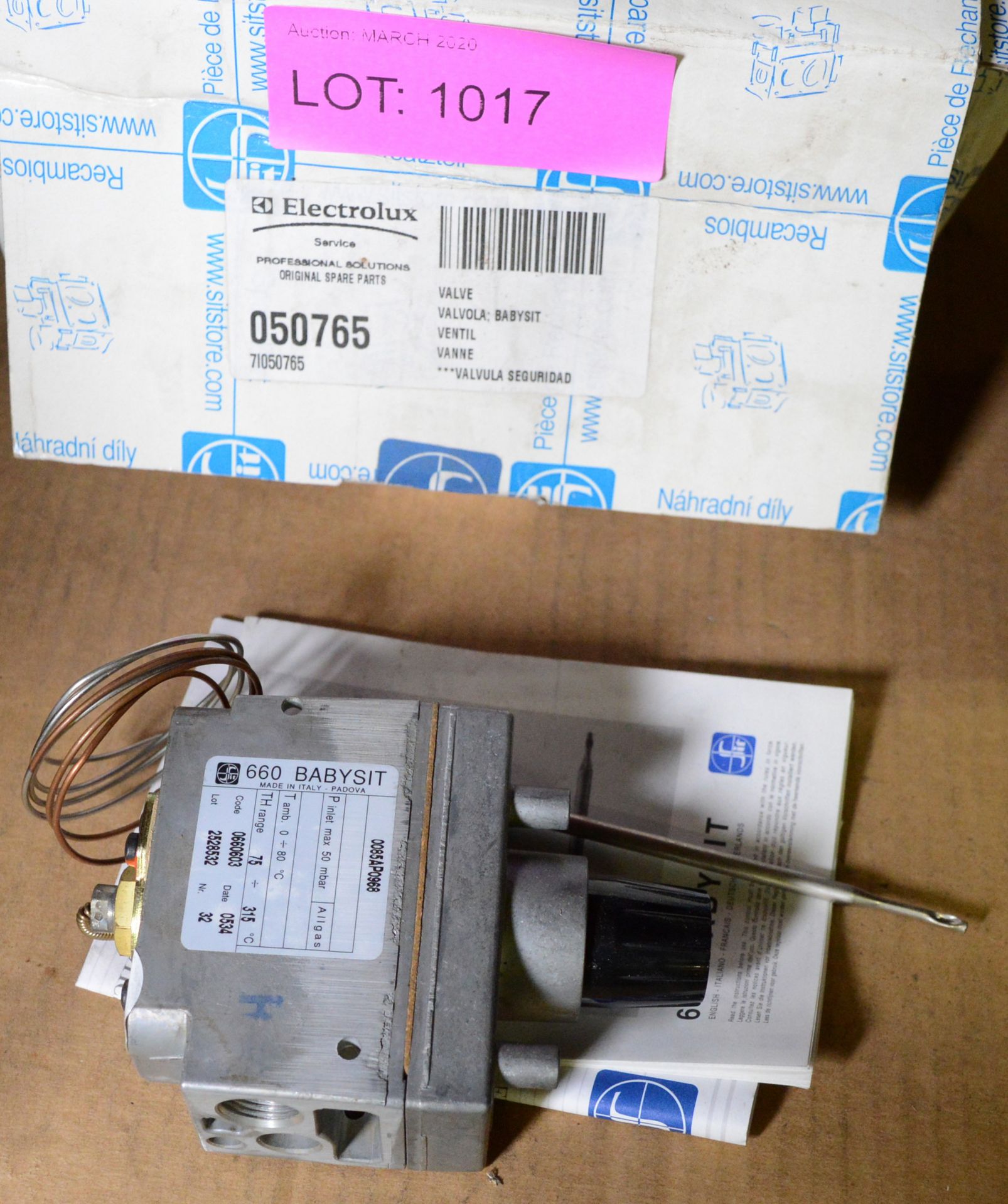 Electrolux 050765 Thermostatic Valve.