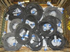 20x Various Lengths Of 110v Electrical Cables