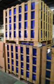 144x Small Blue Bins L440 x W80 x L60mm.