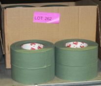 Scapa Cloth Adhesive Tape - Olive Green - 50mm - 50M per roll - 16 Rolls Per Box - 2 boxes