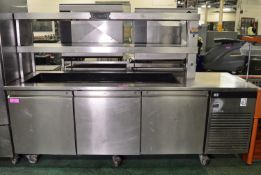 Foster Eco Pro G2 EP3/2H Refrigerated Servery with Heat Lamps Above L2480 x W800 x H1600mm