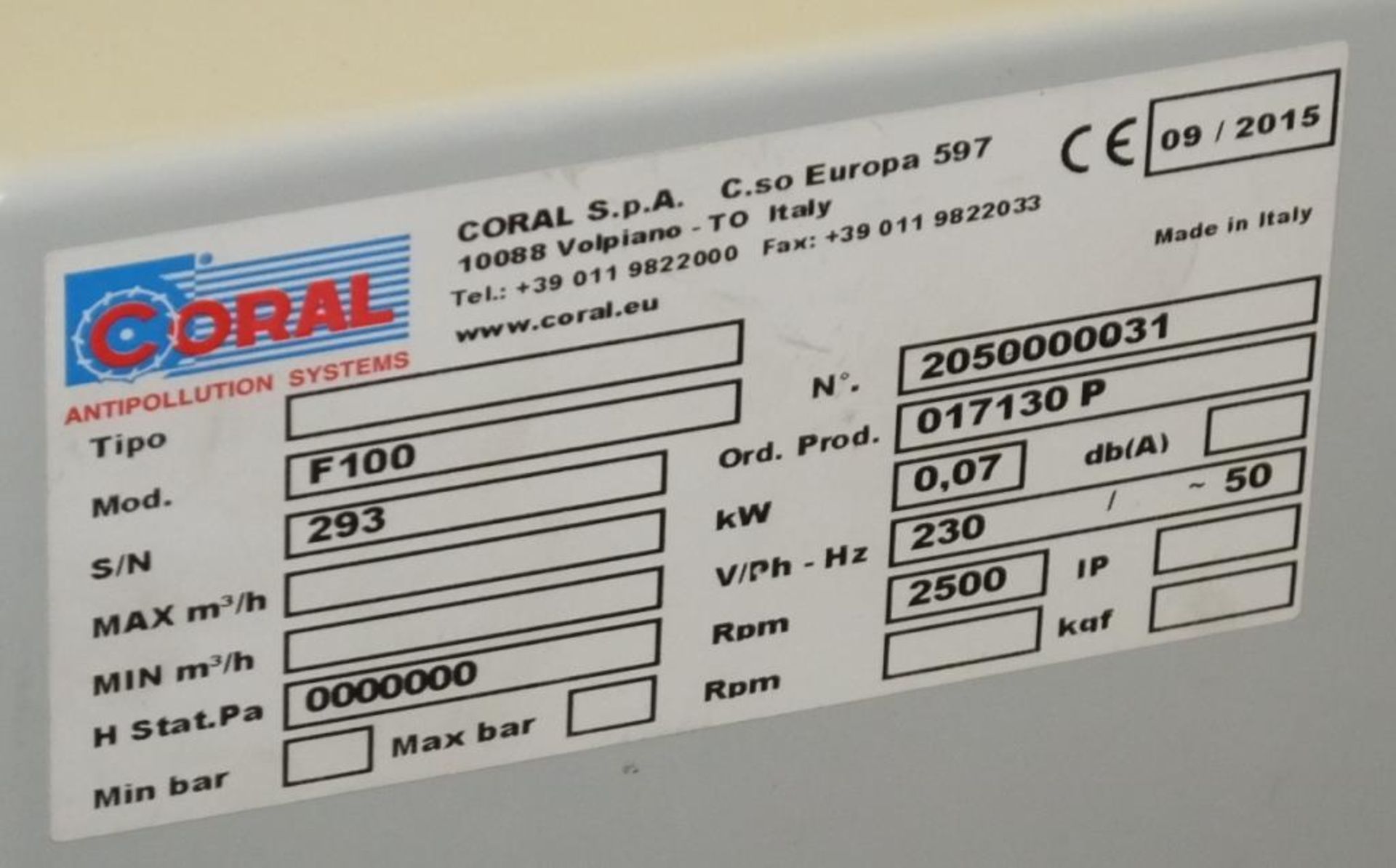 Coral F100 Solder Fume Extraction Unit - Image 3 of 3