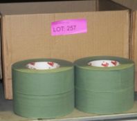 Scapa Cloth Adhesive Tape - Olive Green - 50mm - 50M per roll - 16 Rolls Per Box - 2 boxes