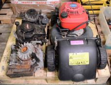 Honda Lawn Mower & 3x Engines - For spares or repair.