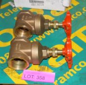 2x Gate Valves 1.1/2