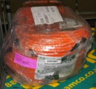 Cotesi Rope - Synthetic - 100% Polyester - Twisted - 220M - Orange