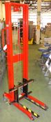 Barlow Manual Handling Hand Stacker Truck Max 150kgs