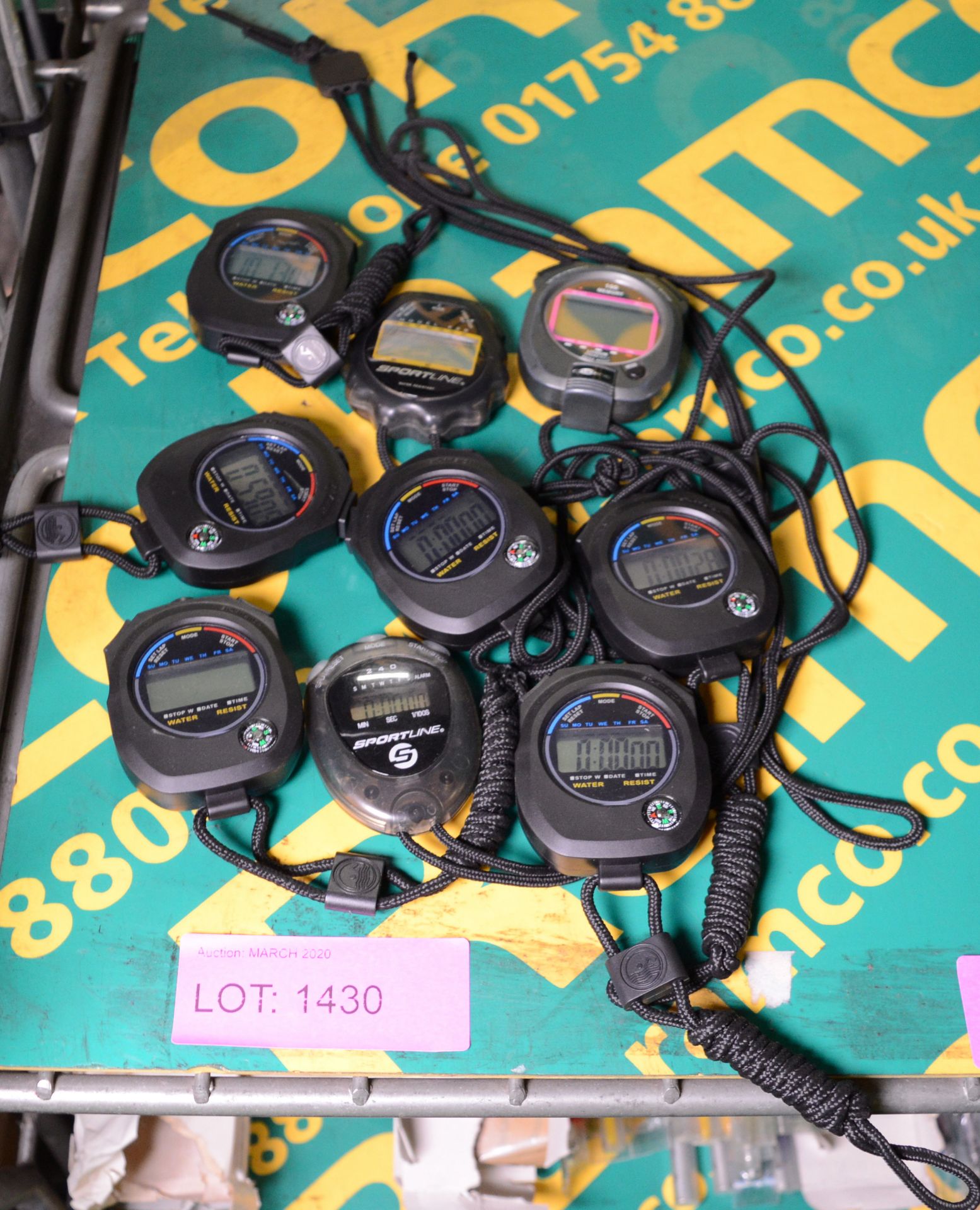 9x Assorted Stopwatches.