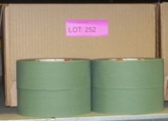 Scapa Cloth Adhesive Tape - Olive Green - 50mm - 50M per roll - 16 Rolls Per Box - 2 boxes