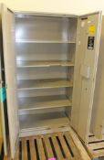 Metal Cabinet With Combi Lock L920mm x W480mm x H1810mm - combination unknown