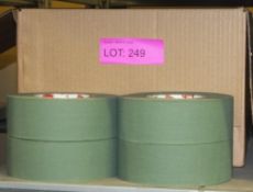 Scapa Cloth Adhesive Tape - Olive Green - 50mm - 50M per roll - 16 Rolls Per Box - 2 boxes