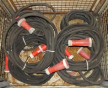 6x Electrical Power cables - 3 Phase 63 Amp
