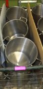 6x Cooking Pots - no lids