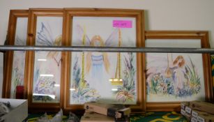 Set of 4 Framed Watercolours by C Wilson.