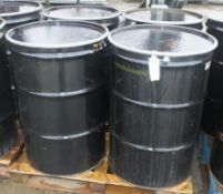 4x 45 Gallon Steel Drums with lids