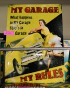 My Garage Tin Sign 700 x 500mm.