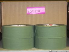 Scapa Cloth Adhesive Tape - Olive Green - 50mm - 50M per roll - 16 Rolls Per Box - 2 boxes