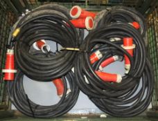 6x Electrical Power cables 3 Phase 63 Amp