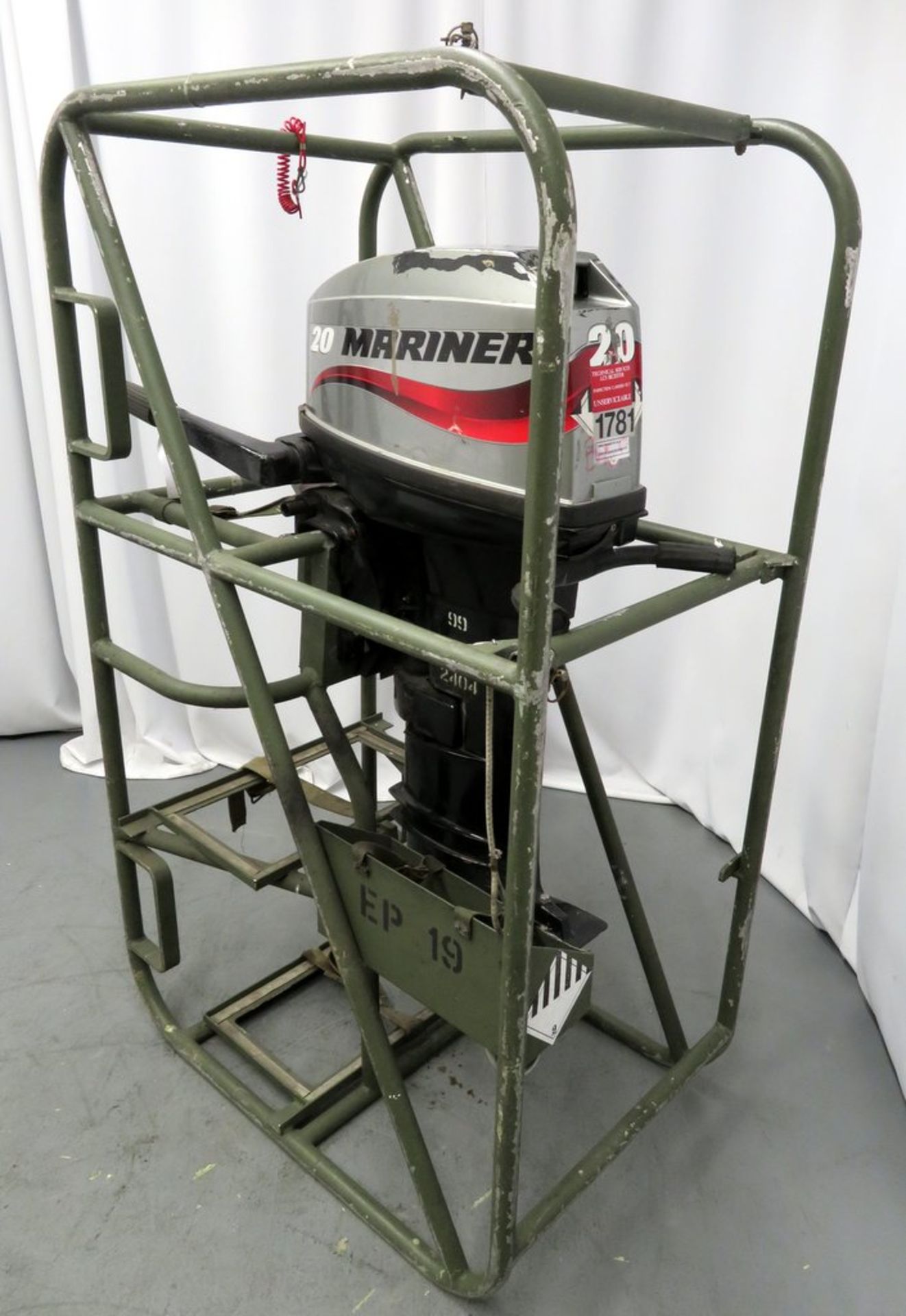 Mariner 20 HP Long shaft 2 stroke outboard. - Image 2 of 12