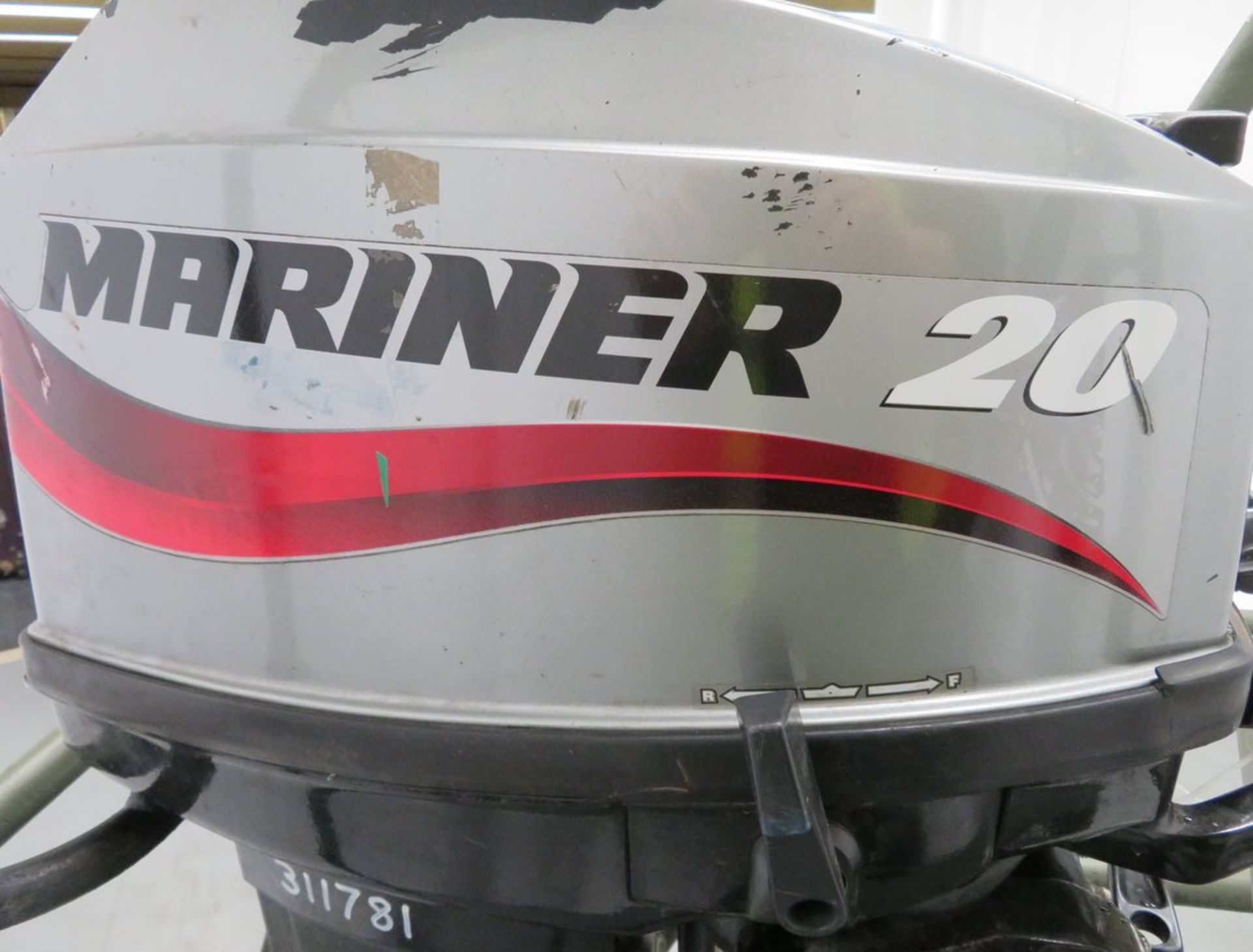 Mariner 20 HP Long shaft 2 stroke outboard. - Image 8 of 12