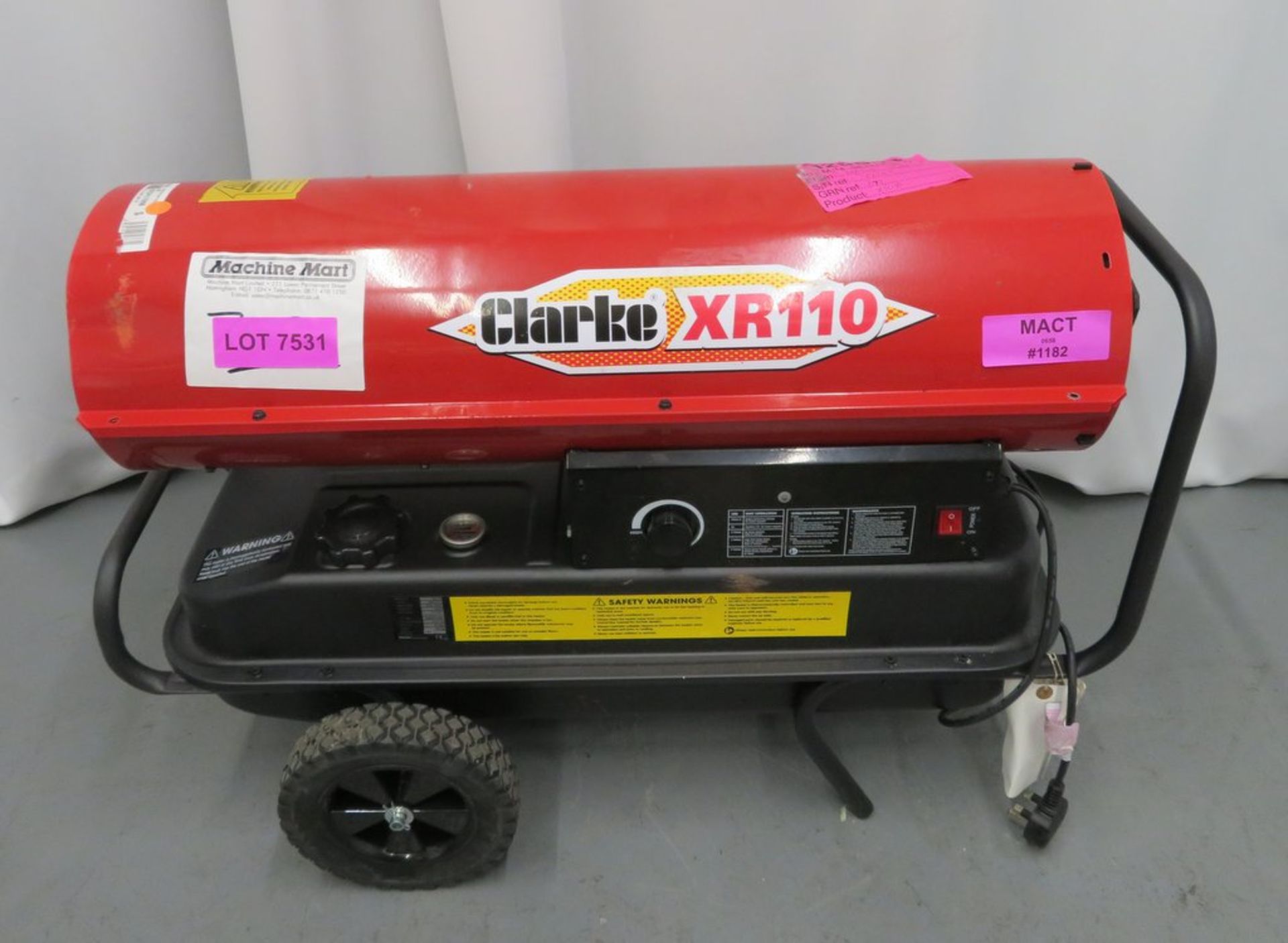 Clarke XR110 diesel heater, 61.5kw heat output.