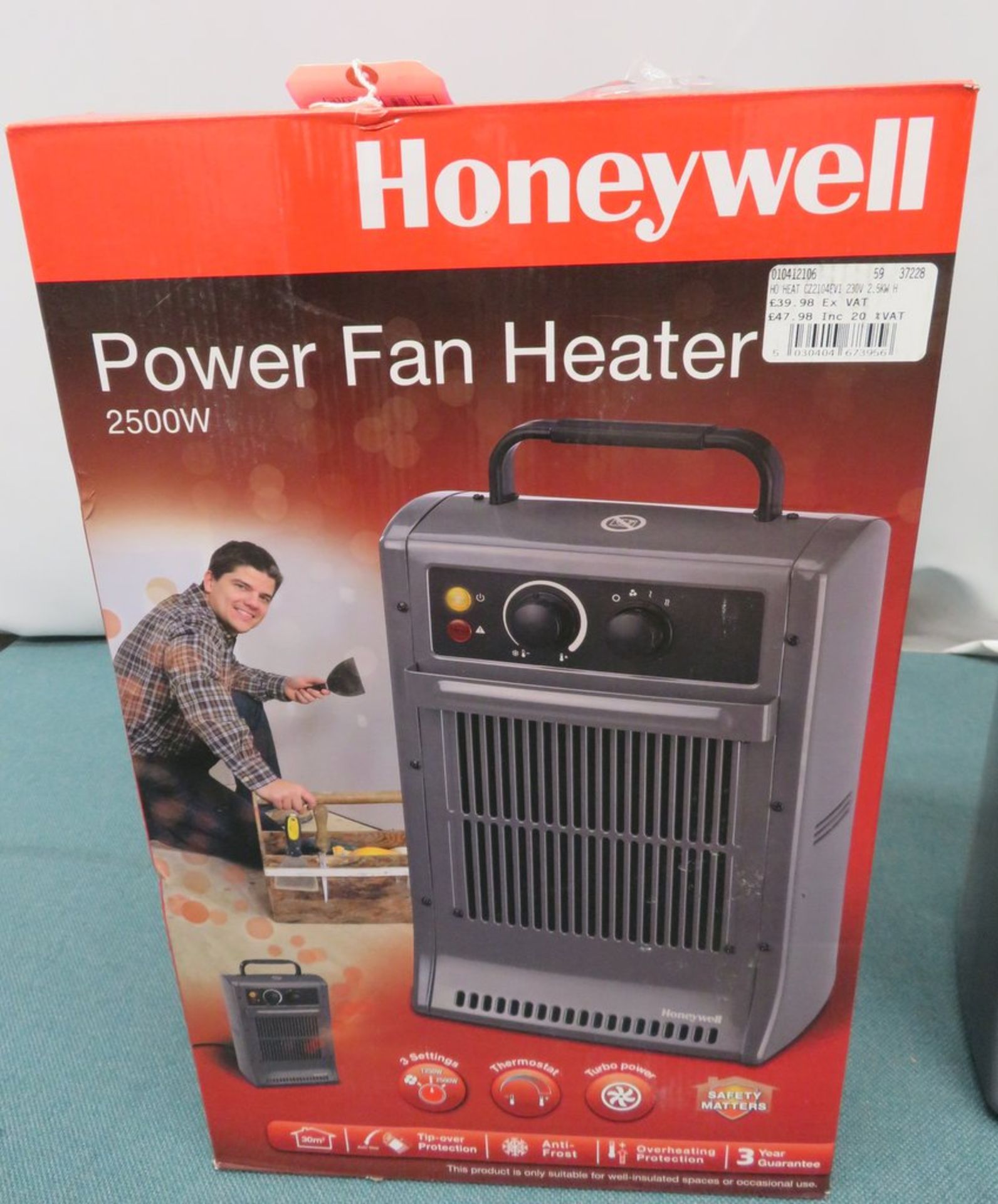 13x Honeywell 2500W power fan heaters (8 boxed). - Image 2 of 5