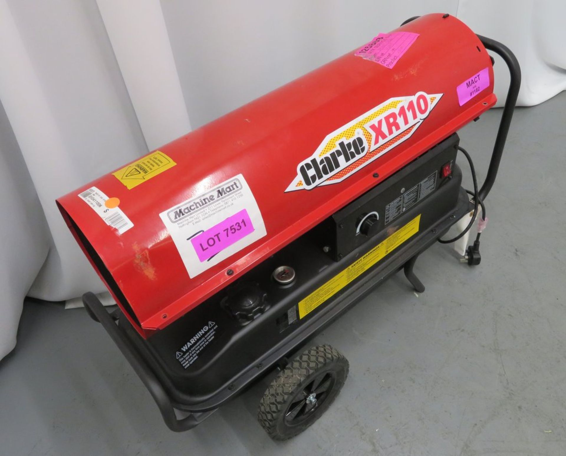 Clarke XR110 diesel heater, 61.5kw heat output. - Image 2 of 4