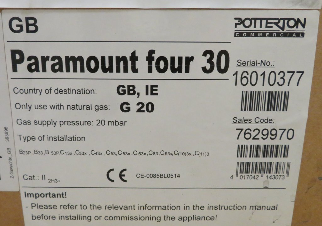 Potterton Commerical Paramount Four 30KW gas boiler, new in box, rrp £1769 - Image 3 of 3