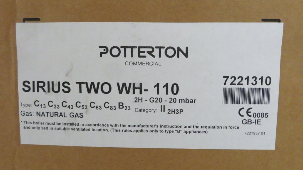 Potterton Sirius Two 90kw gas boiler, new in box, rrp £2370 - Image 3 of 3