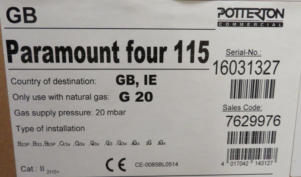 Potterton Commercial Paramount Four 115kw gas boiler, new in box, rrp £4162.43 - Image 3 of 3
