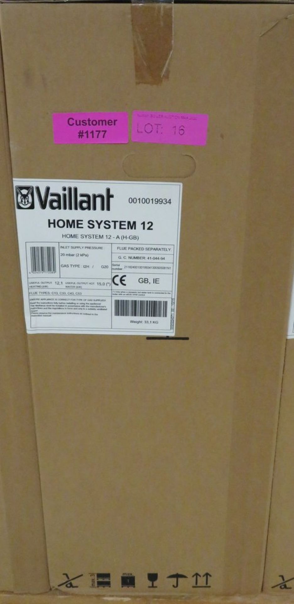 Vaillant Home System 12kw condensing boiler, new in box, rrp £688 - Image 2 of 3