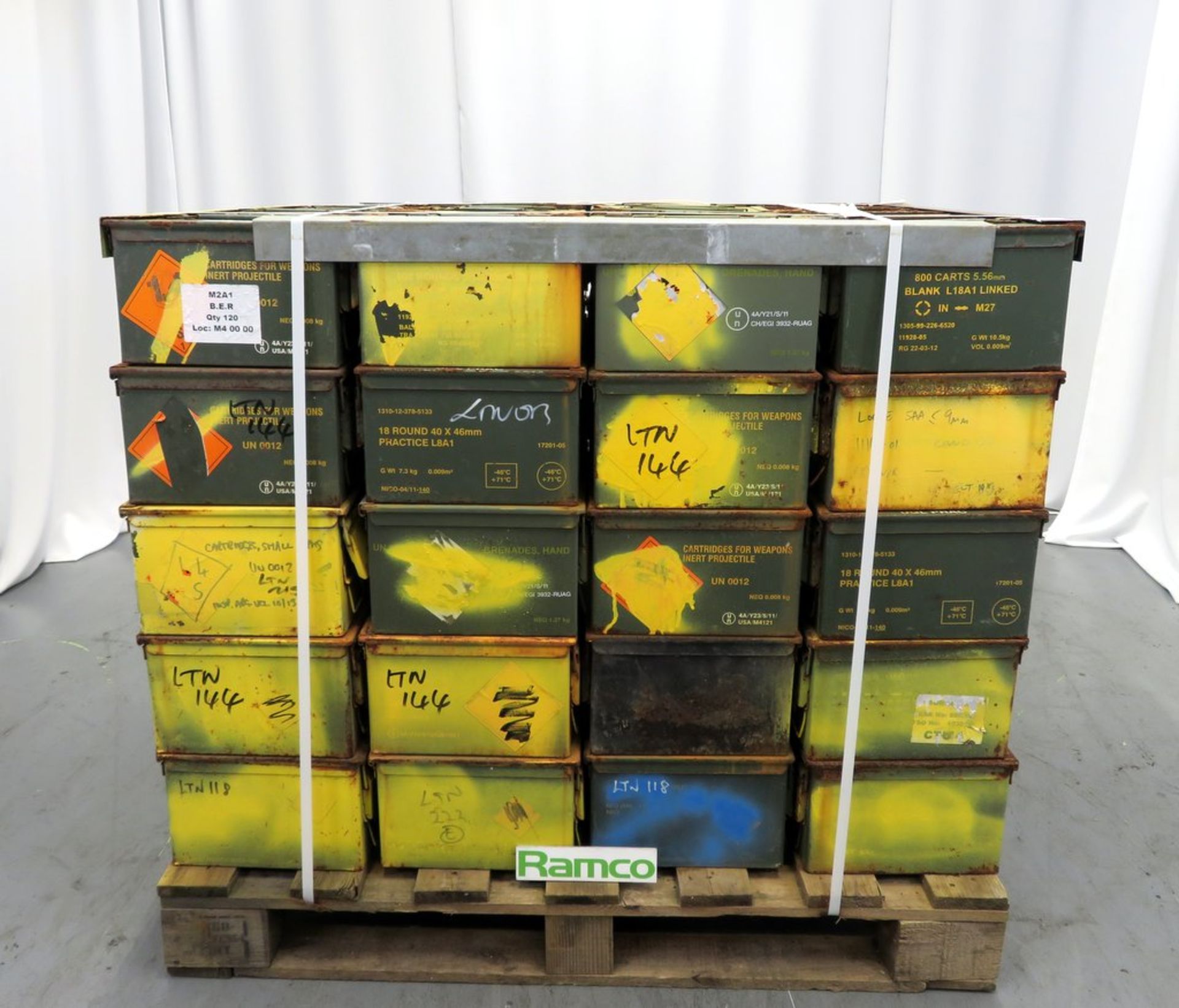 Lorry load of 5760 Ex MoD M2A1 ammunition containers. - Image 5 of 9