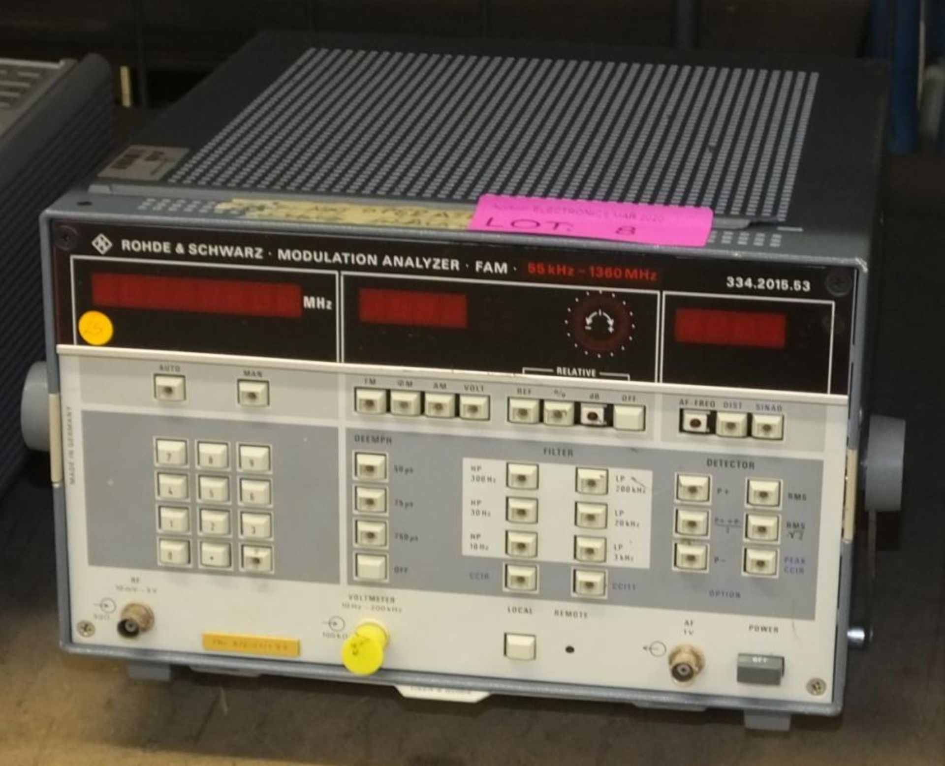 Rohde & Schwarz Modulation Analyzer FAM 55khz-1360Mhz - 334.2015.53