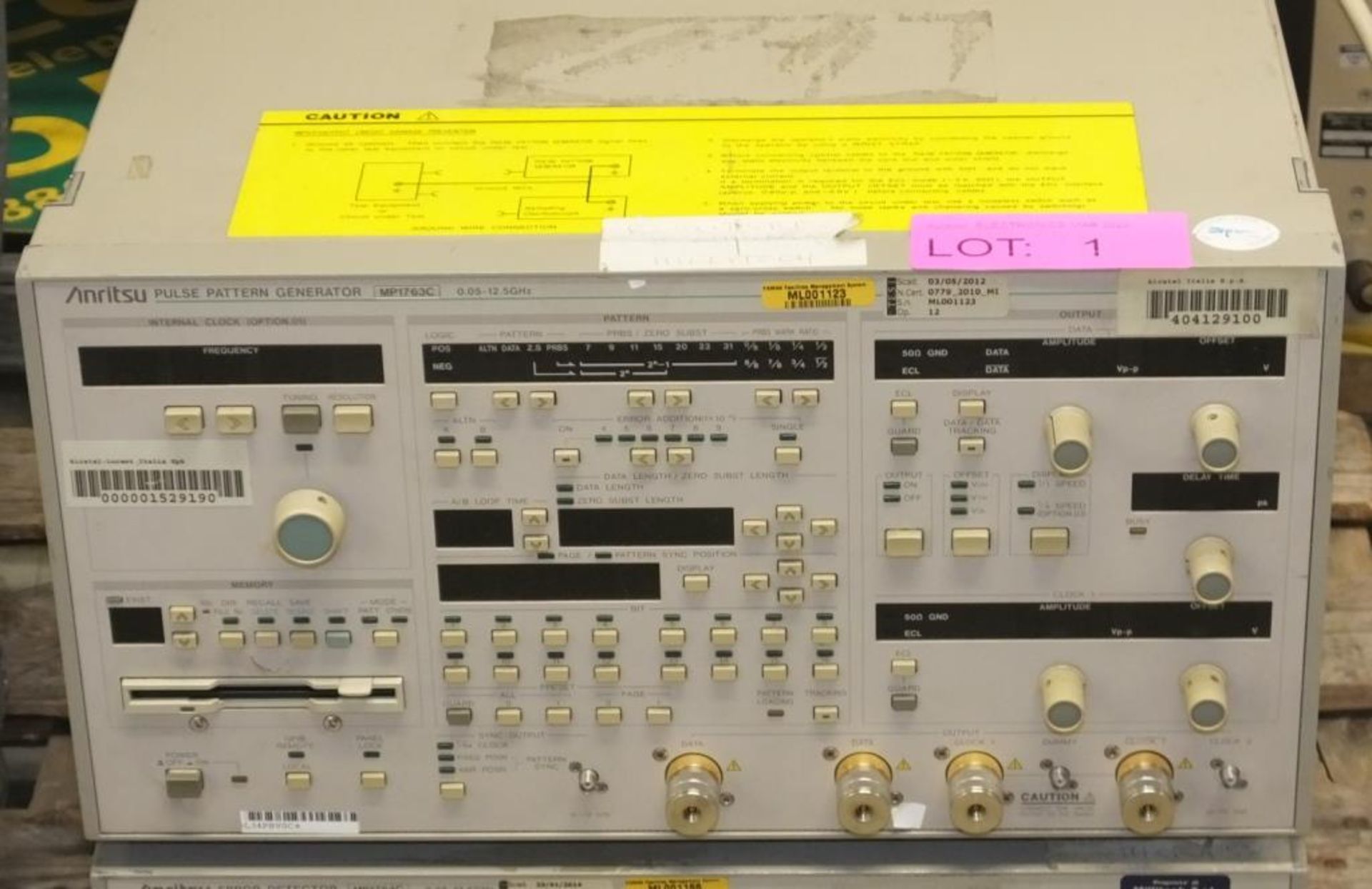 Anritsu Pulse Pattern Generator MP1763C, Anritsu Error Detector MP1764C - Image 2 of 3