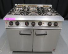 Falcon G2101 6 burner oven, natural gas