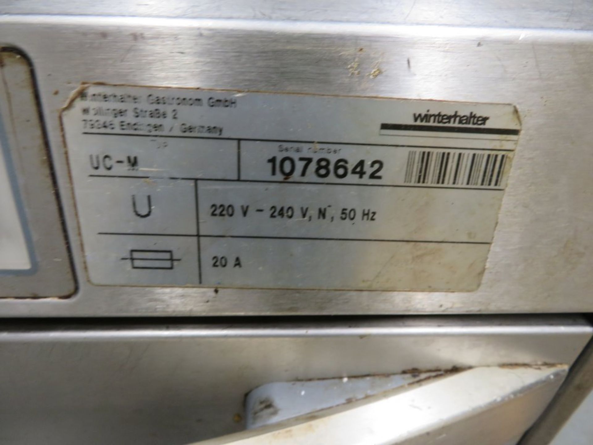 Winterhalter UC-M undercounter dishwasher, single phase electric - Image 6 of 9