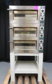 Cuppone Tiziano 3 tier pizza oven, 1 phase electric