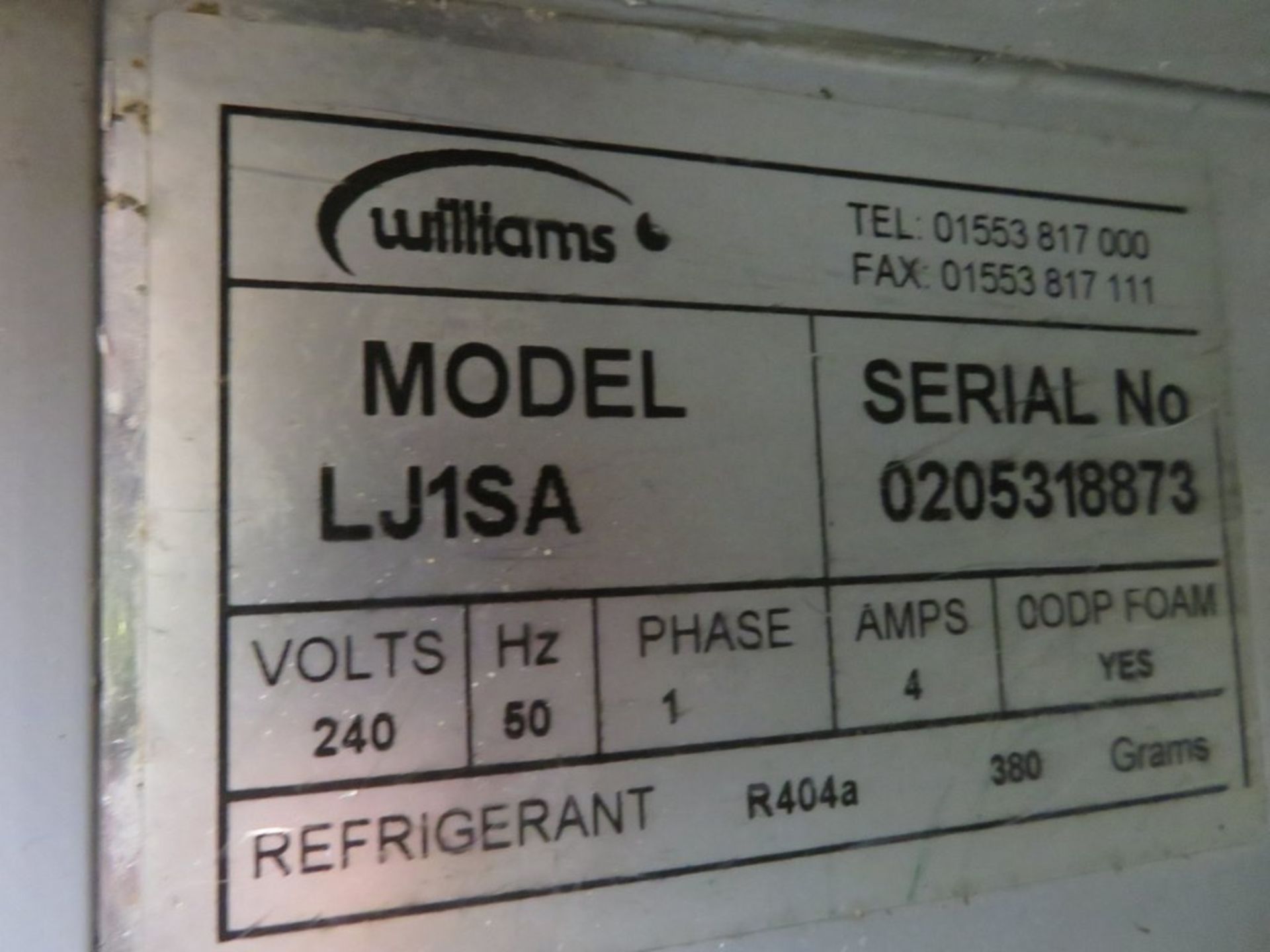 Williams LJ1SA single door freezer - Image 9 of 9