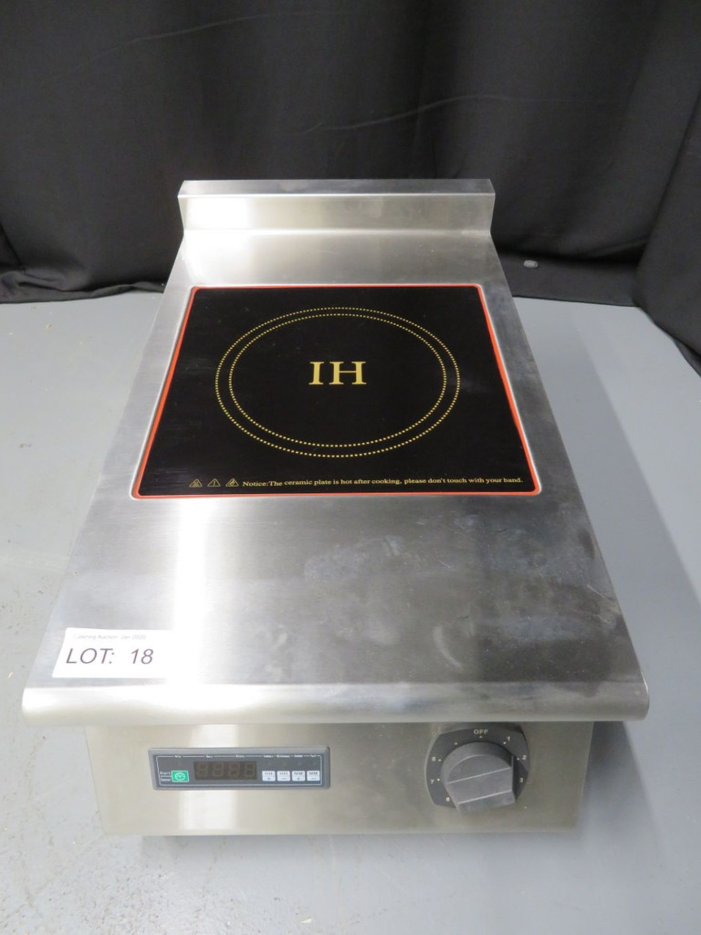 Heavy duty commercial 1 zone induction hob, 1 phase electric, new